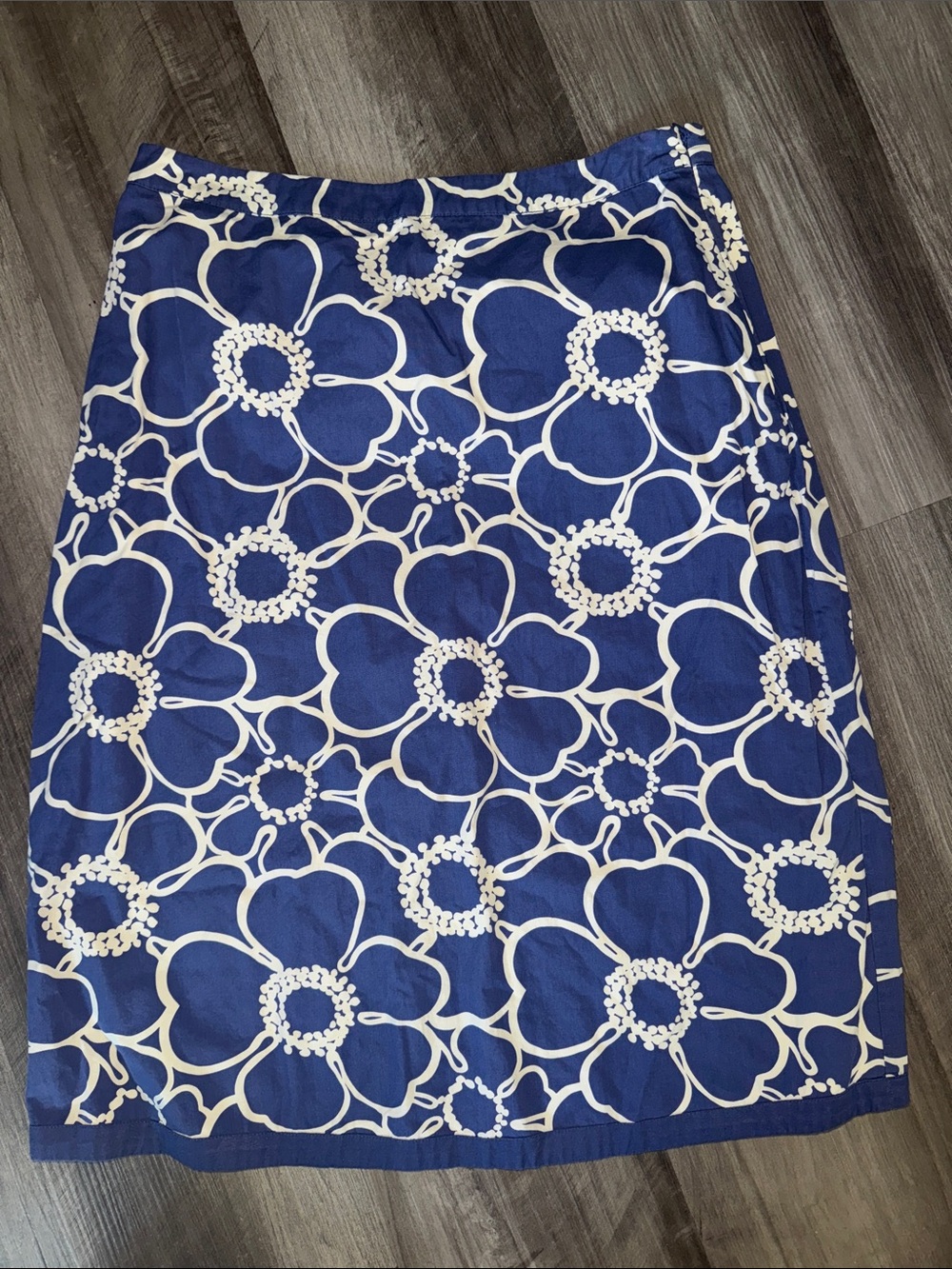 Boden skirt blue floral 6 long tall women’s a-line work wear business casual